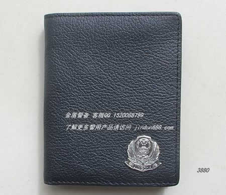 警察专用头层纯牛皮加厚钱包,新款警用小警徽钱包,竖款钱包